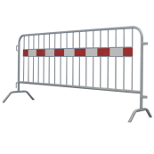 Crowd barrier type D | with blind man`s strip | Length: 2.00 m, 14 bars